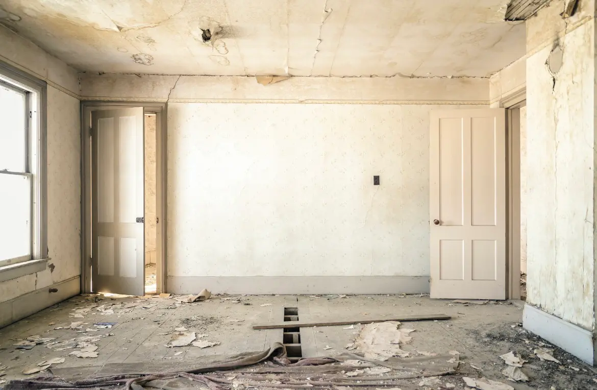 Waste disposal crew managing a cleanout project in Hickory Creek